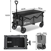 Sekey 120L /135 Foldable Handcart with Brakes Handcart Off-Road Tires